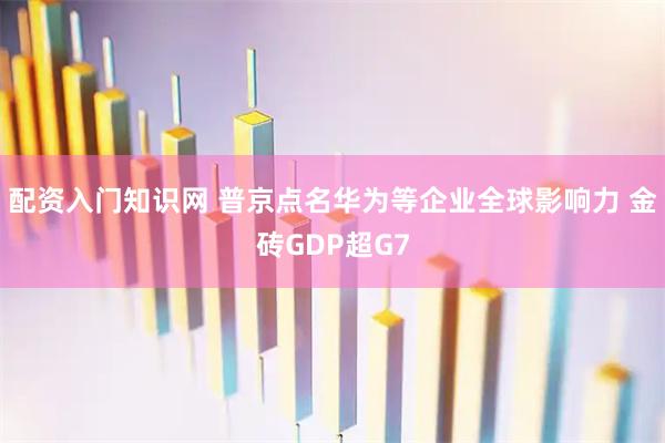配资入门知识网 普京点名华为等企业全球影响力 金砖GDP超G7